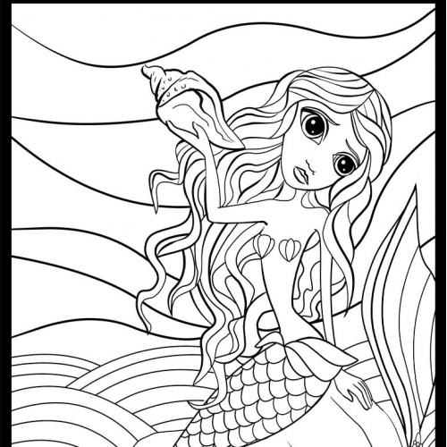 Mermaid Line Art #1