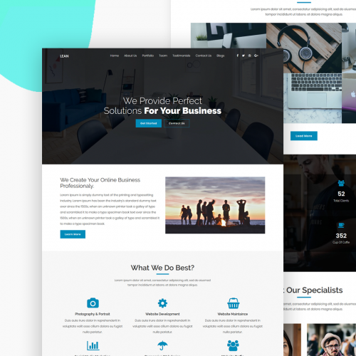 Lean One-Page-MultiPurpose-Template thumb