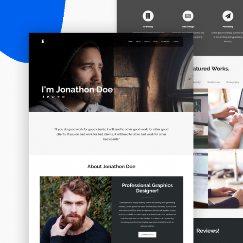 Creative resume website design