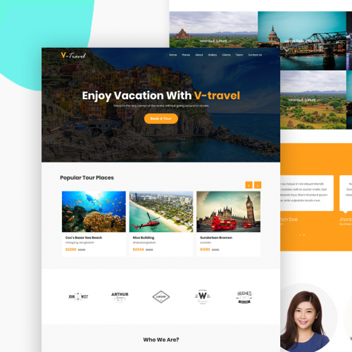 tour travel landing page