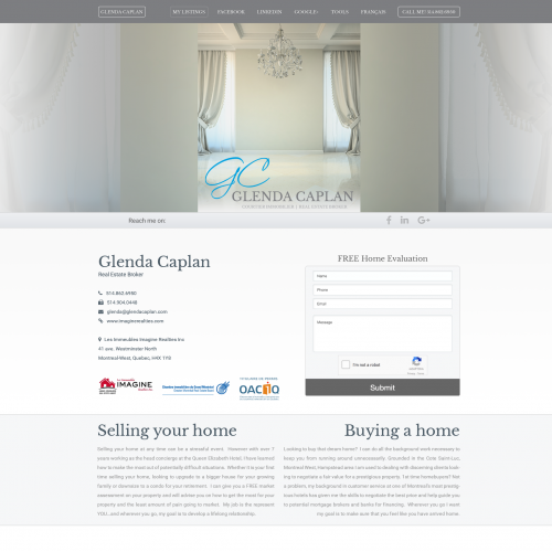 Glenda Caplan - Real Estate Agent - Website Design
