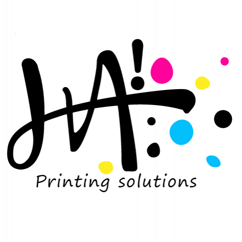 Ha! printing service logo design