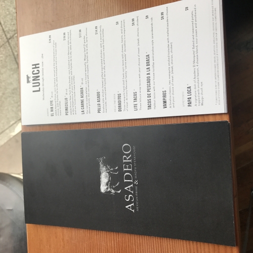 Asadero Menu Design