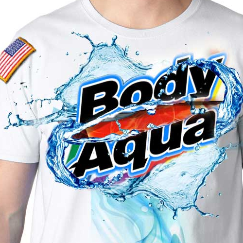 T-shirt design for a military aqua water