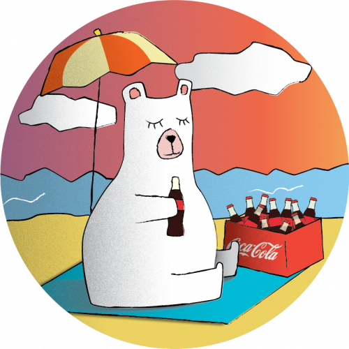 Bear chilling - Sticker