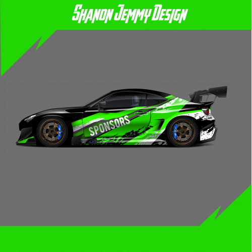 race car wrap design