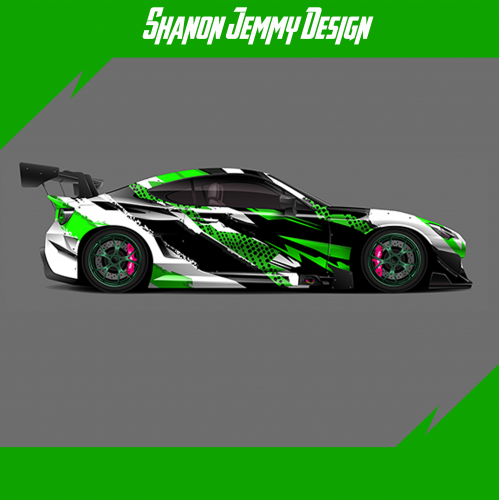 Abstract Drift race wrap design