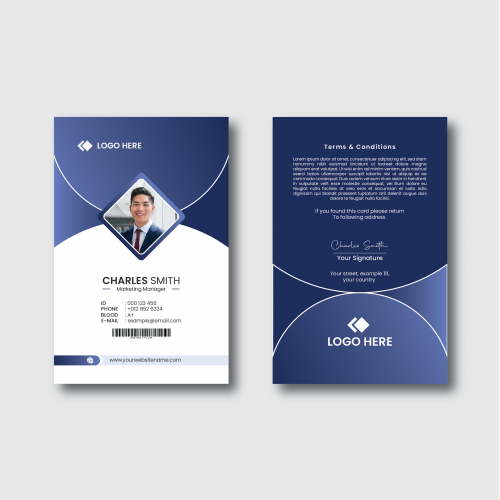 Professional ID card design in adobe illustrator.