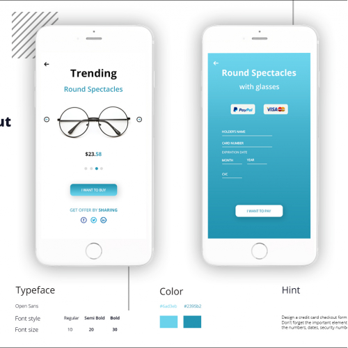 Check out page mobile ui design