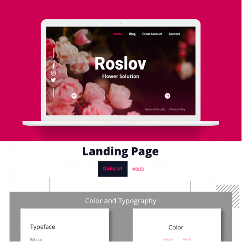 Landing page ui design