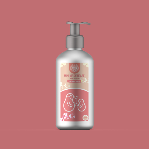 Baby bath oil label design thumb