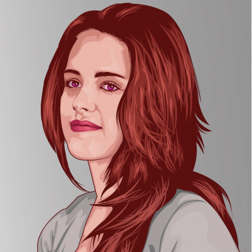 Vector illustration of Kristen Stewart