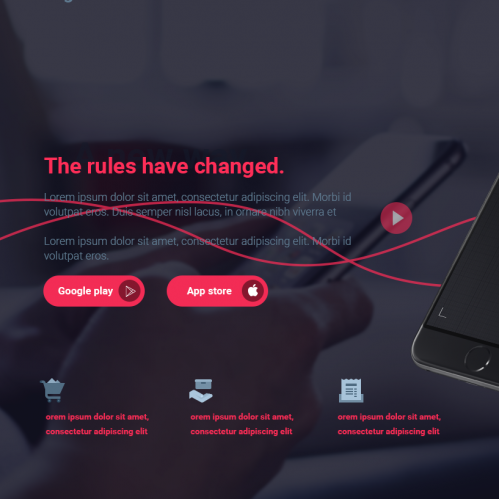 mobile ecommerce landing page thumb