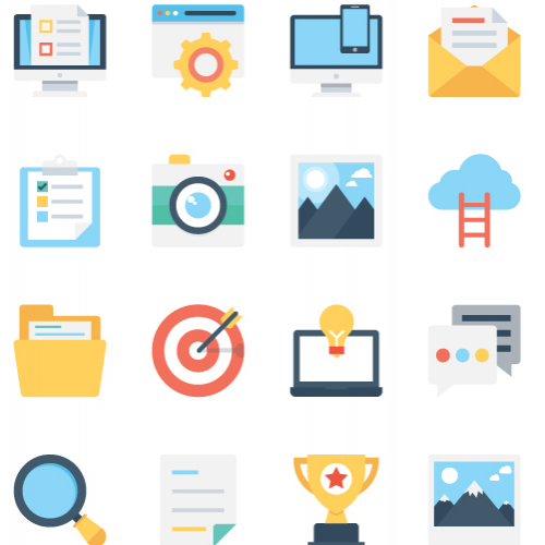 Flat Web Design and Development Icon