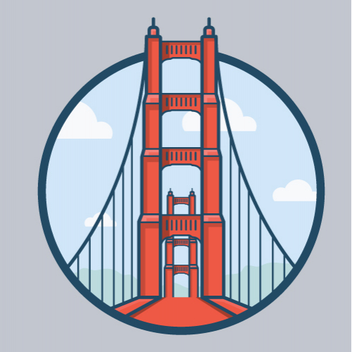 San Francisco Golden Gate Bridge Illustration thumb