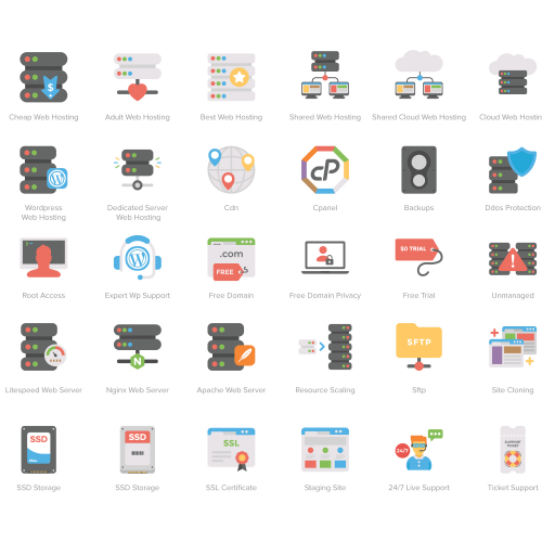 Web Hosting Icons