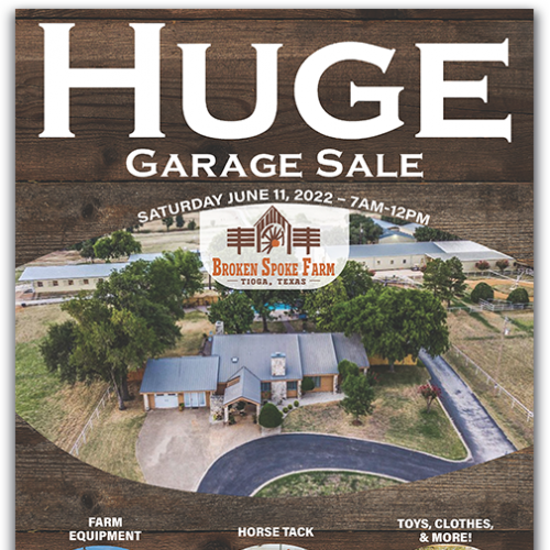 Flyer for Garage Sale