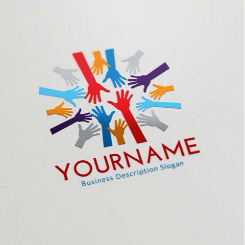 Business logo as carity logo