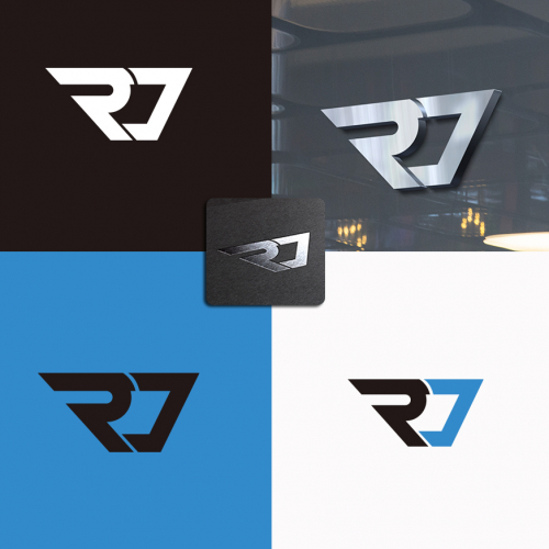R J letter logo design