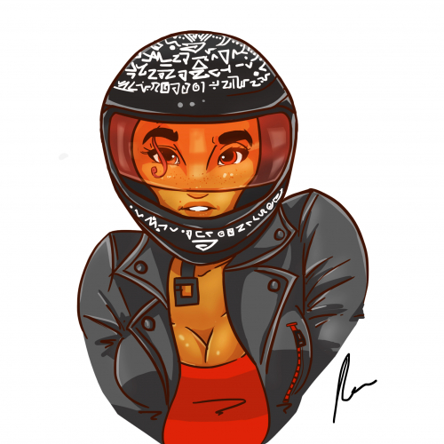 biker girl