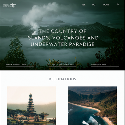 Indonesia Travel Web Design Concept