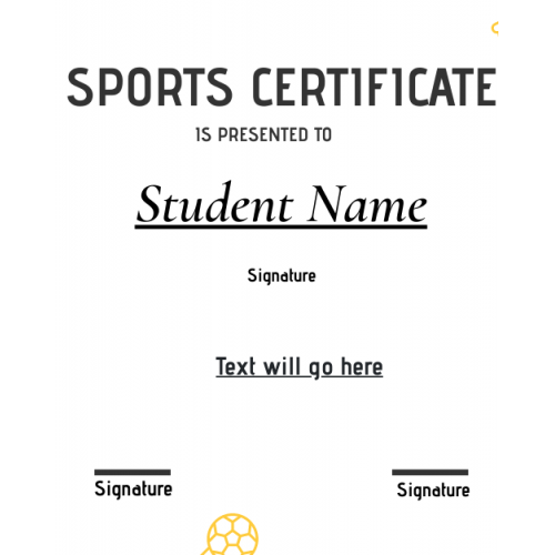 SPORTS CERTIFICATE