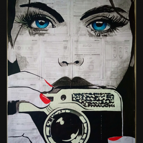 News paper painting