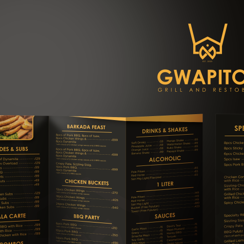 Trifold Menu Design