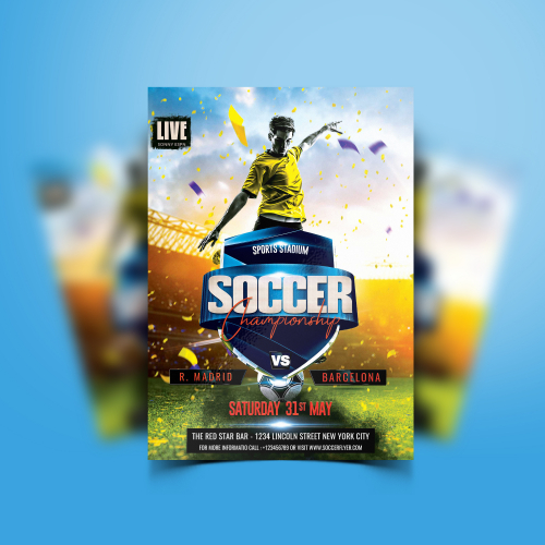 soccer business card design