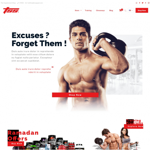 Supplement Store Website