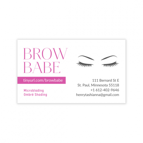 Business card design for Brow Babe
