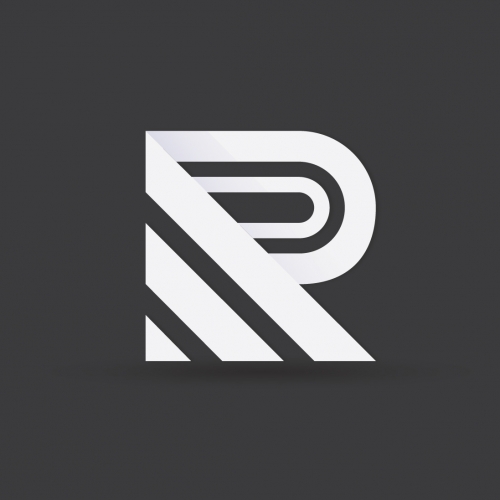 Geometric R letter thumb
