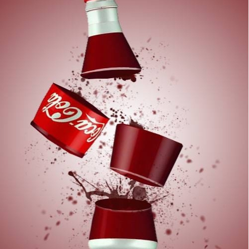 simple bottle sliced illustration