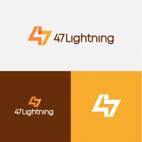 47 Lightning Logo design