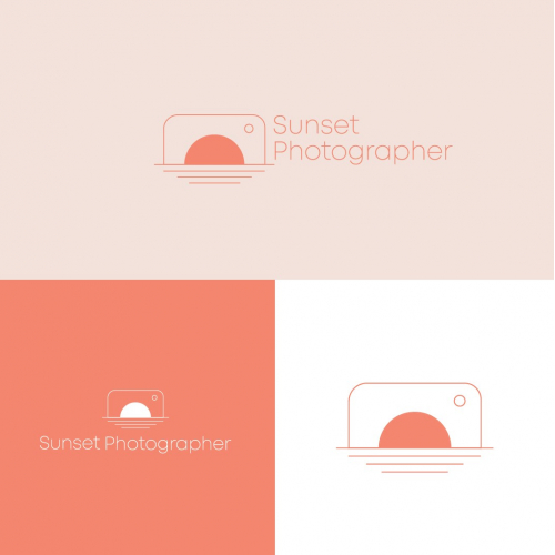 sunset photography Logo design