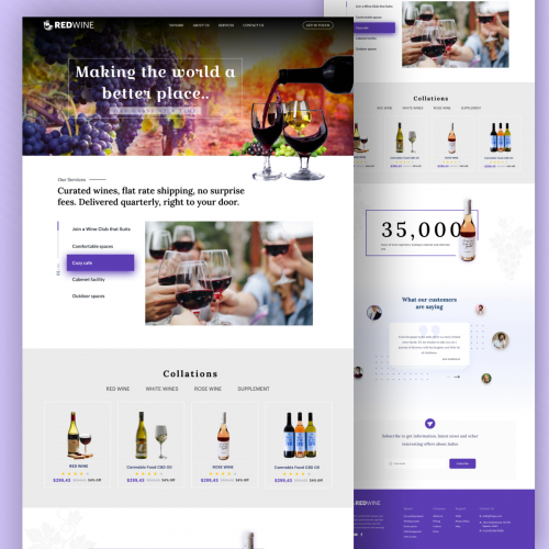 Wine UI website design