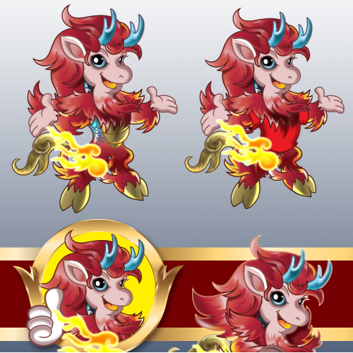 kirin mascot for theme Park