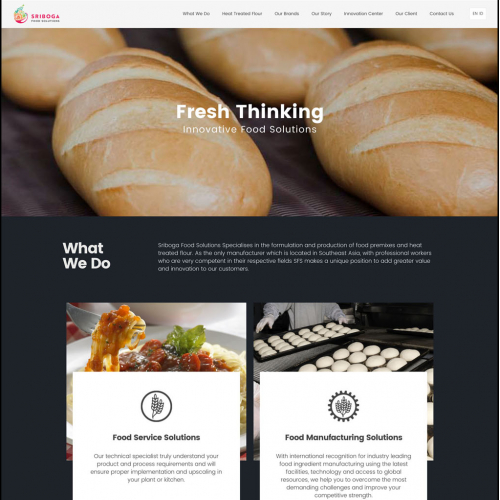 Sriboga Food Solution Web Design thumb