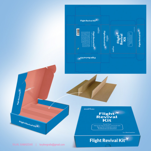 KIT BOX Three bottle Packaging