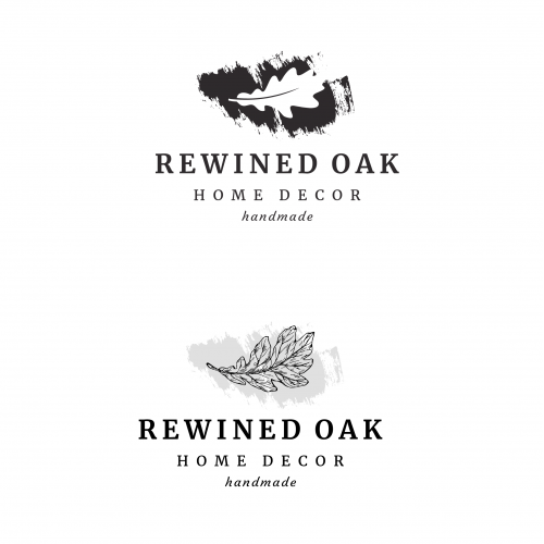Logo for handmade decor out of oak wood