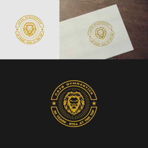 cats gymnastics logo design