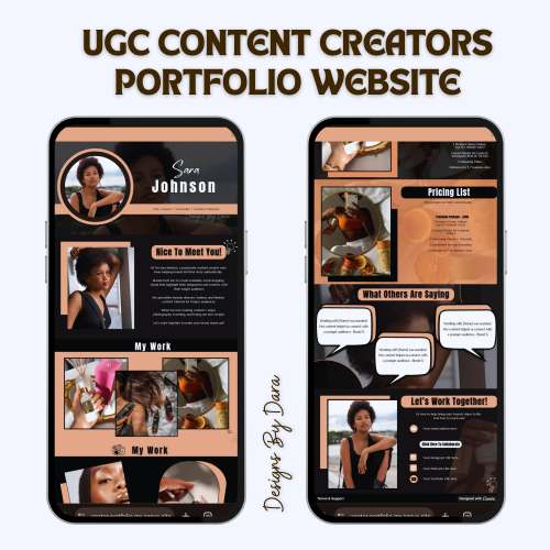 UGC Content Creators Portfolio Website