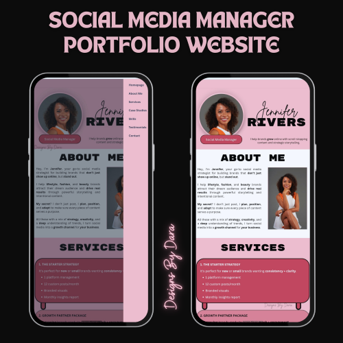 Social Media Manager Portfolio Website
