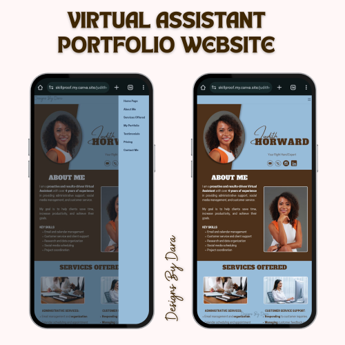 Virtual assistant portfolio website