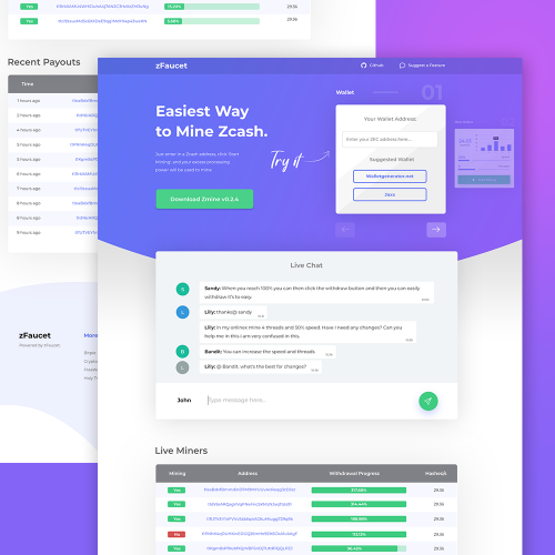 Zcash Mining Website Design