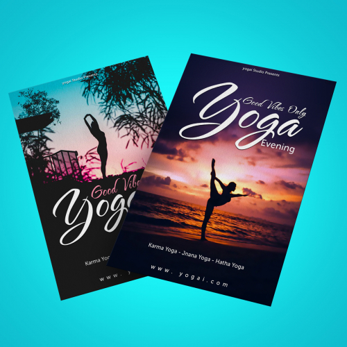 Yoga studio flyer design thumb