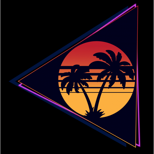 80's palm tree design