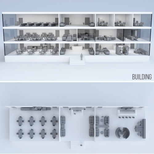 Building space  - 3D presentation