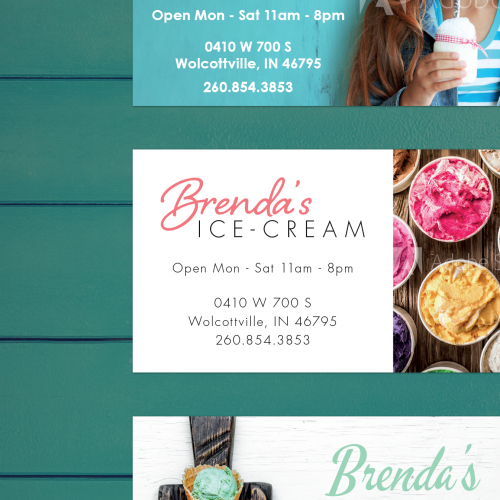 Brenda's Ice Cream Business Cards thumb