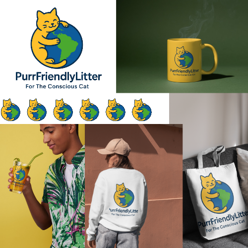 PurrFriendlyLitter logo design